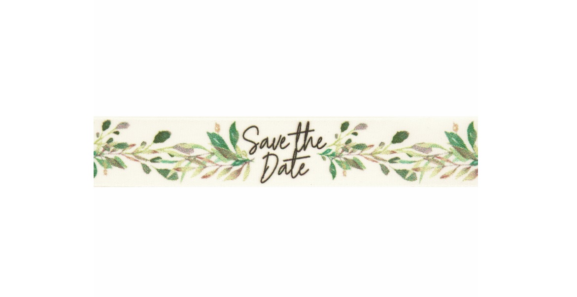 Wedding Ribbon Save the Date Vine 25mm